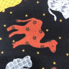 Vtg Safari Animals Stars DreamSpinners Cotton Fabric Cranston Print Works 76″x44