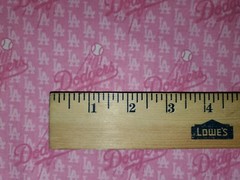 MLB PINK Los Angeles Dodgers 100% Cotton Fabric 1/2 Yard