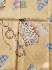 Vintage Debbie MUMM Yellow Baby Themed Mumms The Word Collection Fabric 1 Yard