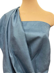 FAUX SUEDE DOUBLE FACED BLUE STONE , SOFT HAND, BTY. 58″ (CLOSE OUT )