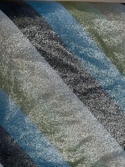 2 YARDS GREEN BLUE DIAGONAL LYCRA SPANDEX FABRIC 4 WAY STRETCH 44″ WIDE UNUSED