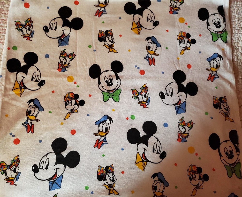 Vintage Walt Disney Co. Mickey Mouse Fabric by Peter Pan Fabrics Inc. 60″x 60″