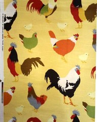 NEW Duralee FABRIC BY THE YARD – CLUCK CLUCK Roosters, Chickens, Hens, Chicks
