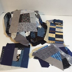 1 Pound 12 Ounces Cotton Print Fabric Quilt Scraps Leftovers O