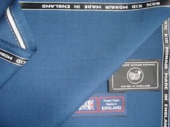 60% SUMMER KID MOHAIR & WOOL “UCLA Blue SUITING FABRIC MADE IN ENGLAND See Below