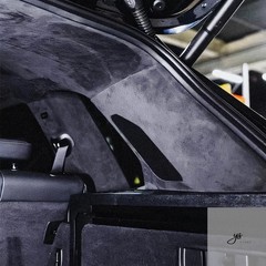 Suede Auto Headliner Fabric 36″ L × 60″ W with Foam Backing – Black Interior