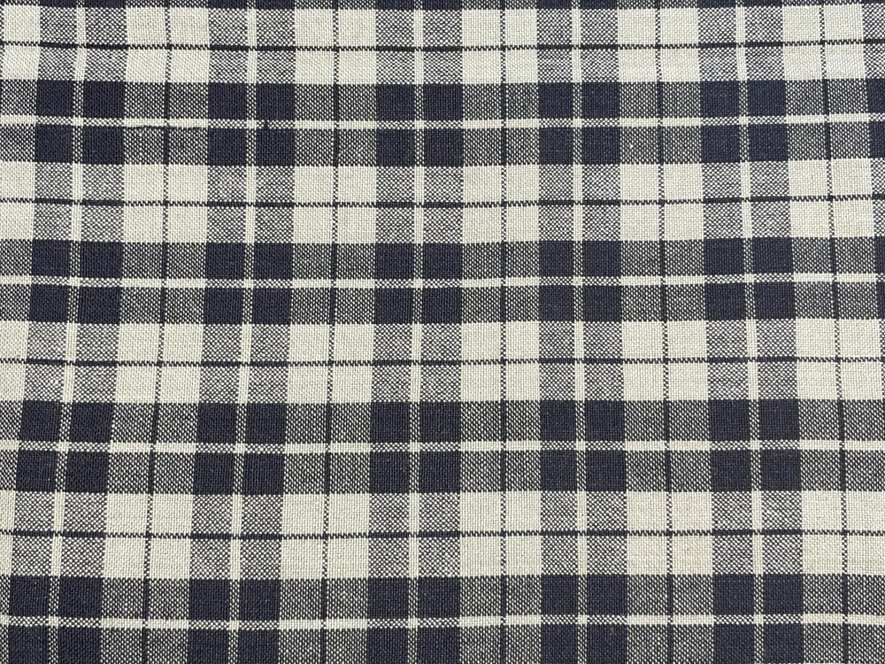 By 1/2 Yd Black and Lt. Sage Green Homespun Plaid Check Cotton Fabric BTHY