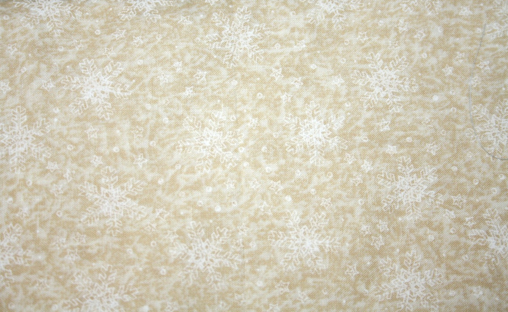 WINTER LODGE SNOWFLAKES IN TAN AND WHITE FROM STUDIO E – 100% COTTON FABRIC