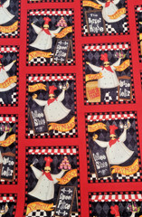 AVQ Chef of All Trades Red and Black Cotton Fabric