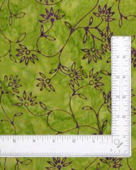 Hoffman Quilt Shop Quality Batik Fabric Set of 4 Fat Quarters Purple Lime Green