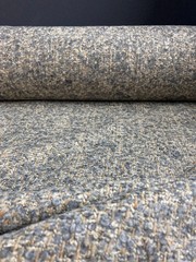 LUXE Smoke Gray Wool Bouclé with Metallic Gold Lurex — 61″ Wide Midweight—ITALY