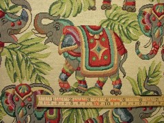 Elephant Tapestry Upholstery Fabric Curtains Cushions Throws Craft Footstool Use