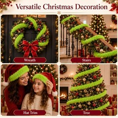 Sukh Shaggy Faux Fur Fabric – 2 x 60 inch Green Faux Fur Trim Precut Fabric Stri