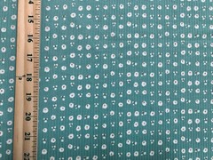 Rib Knit Fabric Persian Green Ditsy Daisy 4 Way Stretch 60″W By Yard-RBPR080