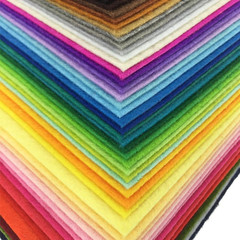 42Pcs Felt Fabric Sheet 4″X4″ Assorted Color DIY Craft Squares Nonwoven 1Mm Thic