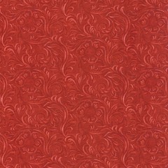 Moda 11216 22 Tooled Leather pattern ” RED” BY THE YARD