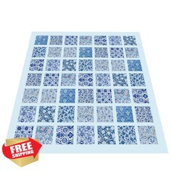 newamishquilt Fat Quarters Blue Floral 10 PCS