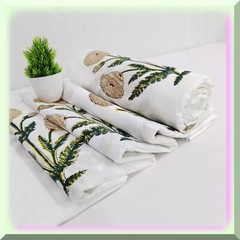 Large Handmade Floral Block Print Cotton Fabric