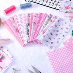 42 Pcs Pink Fabric Squares Quilting 100% Cotton Charm Packs 5 X 5inch Precut