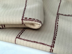 BEIGE JERSEY 60s INSPIRED ABSTRACT CHECK COTTON BLENDMADE IN ITALY FOR GUCCI A8