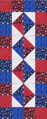 Scrappy Charm Table Runner Kit- Pre-Cut – Americana – Patriotic