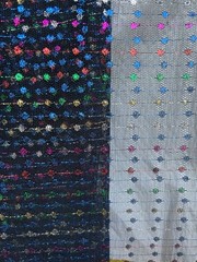 Multicolor on Black mesh Fabric By the Yard 48″ Wide