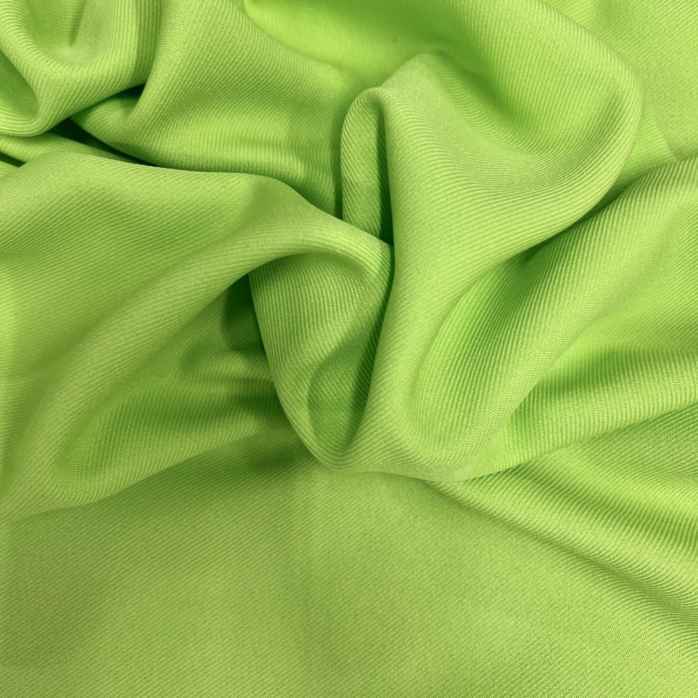 Delaney APPLE GREEN Polyester Gabardine Fabric for Skirts, Suits, Overcoats, Tr