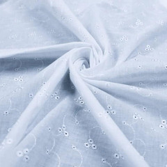 Sedona Designz 60″ Wide Poly Cotton Broadcloth All over Embroidery Eyelet Fabric