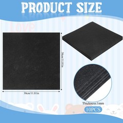 Láminas de fieltro cuadradas de 30 x 30 cm para manualidades, no tejidas