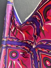 Italian Deadstock 100% Silk Twill 69 GSM Fabric Panel 22”x44” Emilio Pucci Logo