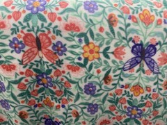 Colorful Flower Butterfly Fleece Fabric, 60” Wide, Sold By The Yard