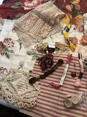 Shabby PINK Inspiration for Slow Stitching, Junk Journal Craft Supplies