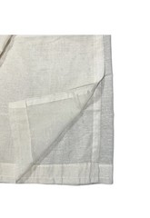 Vintage Sheer Voile Curtain Panel White Flocked Dot Textured 60×66 Preowned