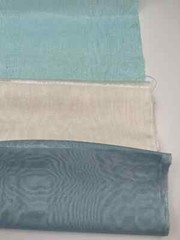 Light Blue Silk Moire Fabric, Silk Shantung Watermark Fabric By The Meter.