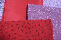 Scrap Piece Quilting Cotton Sewing Fabric RED PINK Hues 8 Different Patterns