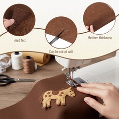 9pcs Brown Felt Sheets 7.8″x11.8″ 1mm Thick DIY Craft Sewing Patchwork Art