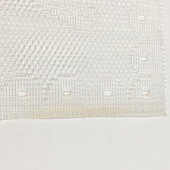 Fabric lace panel square – Owl on Branch – white sewing craft Vintage