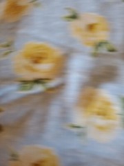 Sewing Fabric Blue Yellow Rose “Sweet Dreams” Flannel Robert Kaufman 44×45″ 1yd+