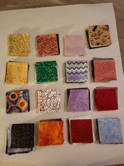 3 1/2” Charm Fabric Squares Cotton Lot of 1.10 Lbs
