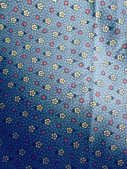 “Annie” Ditzy Floral & Dots on Blue by Judie Rothermel for Marcus Brothers BTFE+