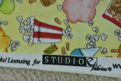 By 1/2 Yd, Colorful Snacks on Yellow Quilt Cotton, Studio e, Circus, B1689