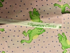 VTG Novelty Leaping FROGS on Pink “Signature Classics” by Oakhurst BTFE
