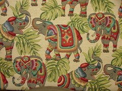 Elephant Tapestry Upholstery Fabric Curtains Cushions Throws Craft Footstool Use