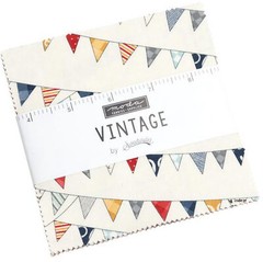 Moda VINTAGE Charm Pack 100% Cotton 5-inch Precut Fabric Squares (42 pcs)