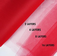, 54 Inch by 40 Yards 120 ft Red Fabric Tulle Roll, Fabric Tulle Bolt for DIY…