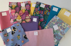 Easter Fabric, Lot of 10 Different Fabrics, sizes vary, (cotton/cotton blnd) GR8