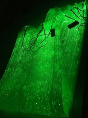 LED Light up Optic Fiber Fabric (100×140 cm,2 controllers )