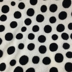 Cotton Velvet Linen Pillows Craft Bedding Polka Dots Black White 4.5Yd