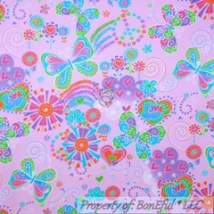 BonEful Fabric FQ Cotton Flannel Quilt White Pink Aqua Blue LOVE Bird House Cage