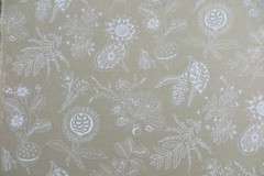 ZOFFANY CURTAIN FABRIC DESIGN “Botonique” 6.4 METRES LINEN ECRU ARCHIVE PRINTS